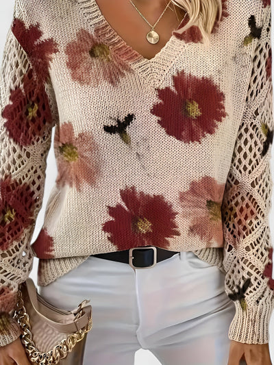 Florencia™ – Cardigan en maille à motif floral