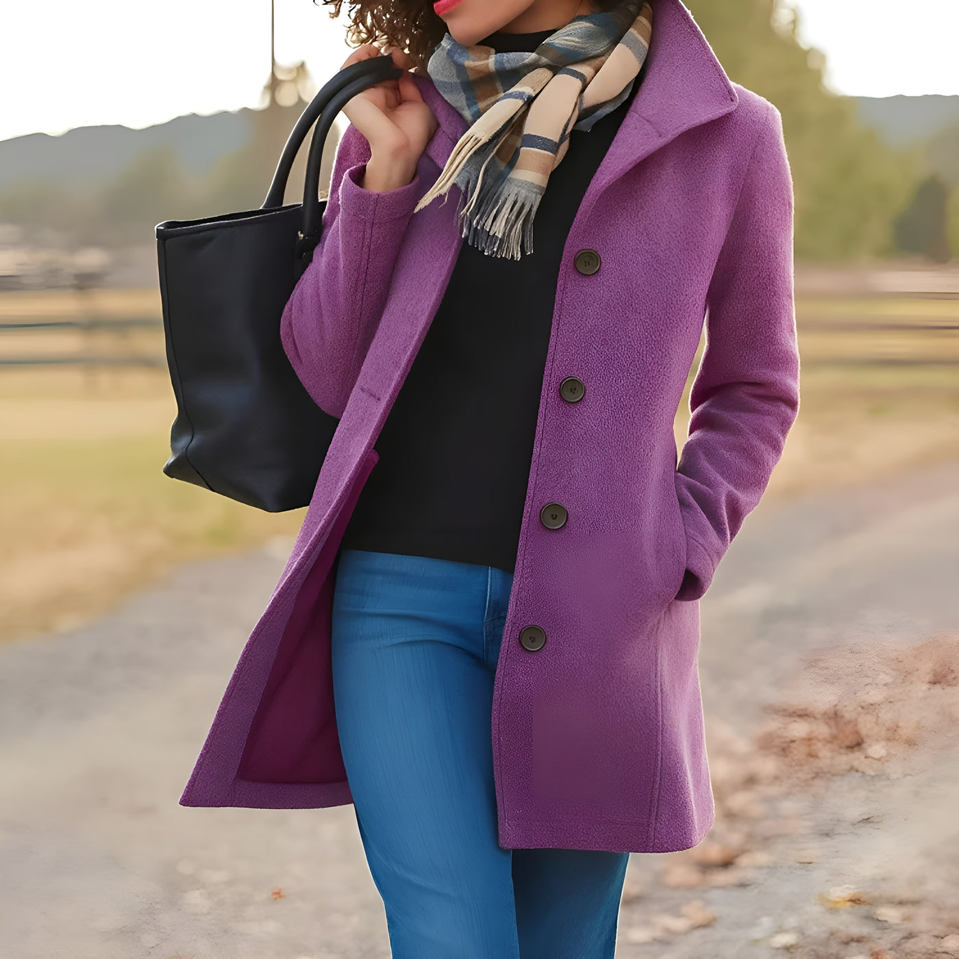 Averra™ – Manteau Long Classique et Élégant