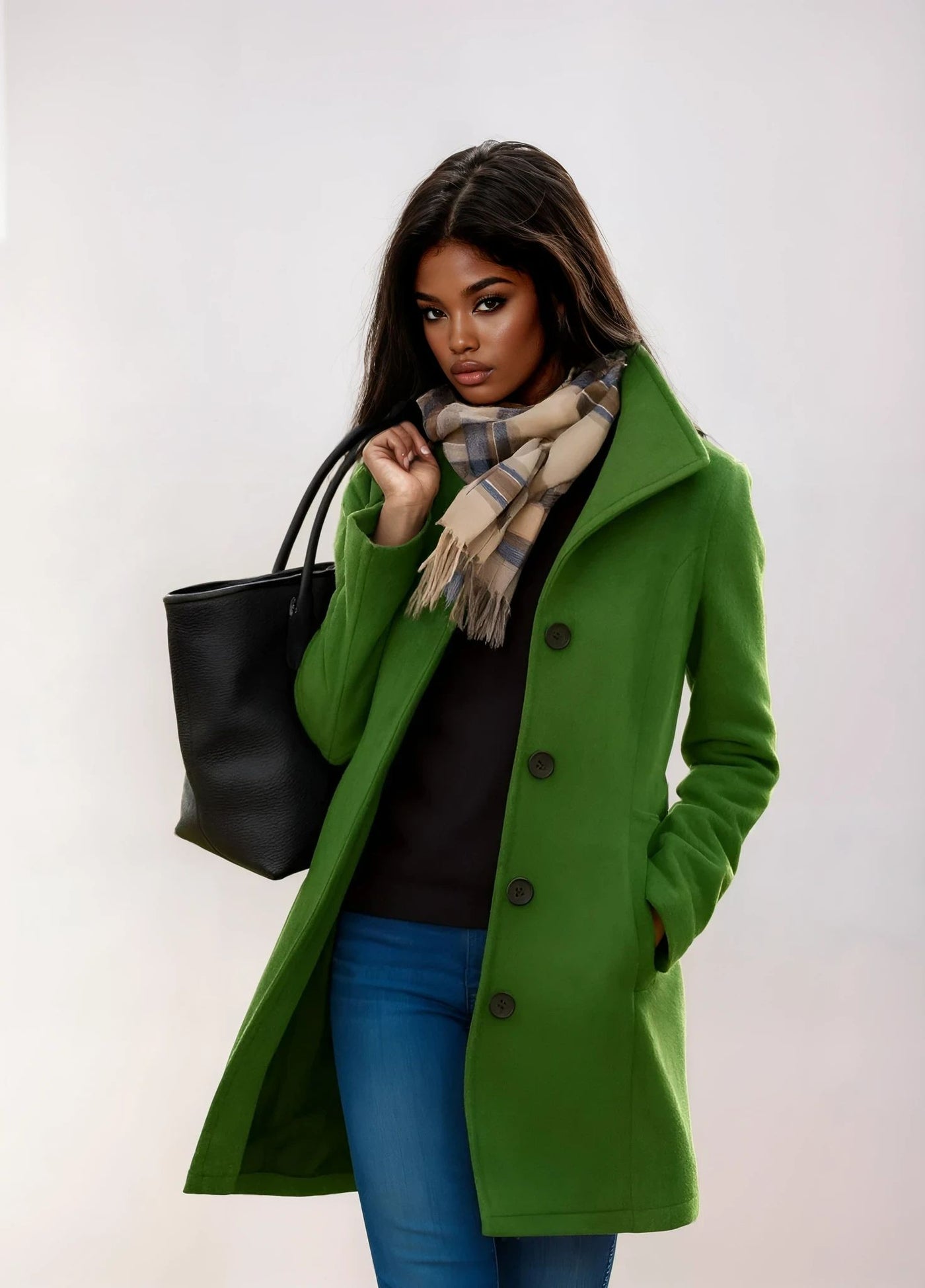 Averra™ – Manteau Long Classique et Élégant