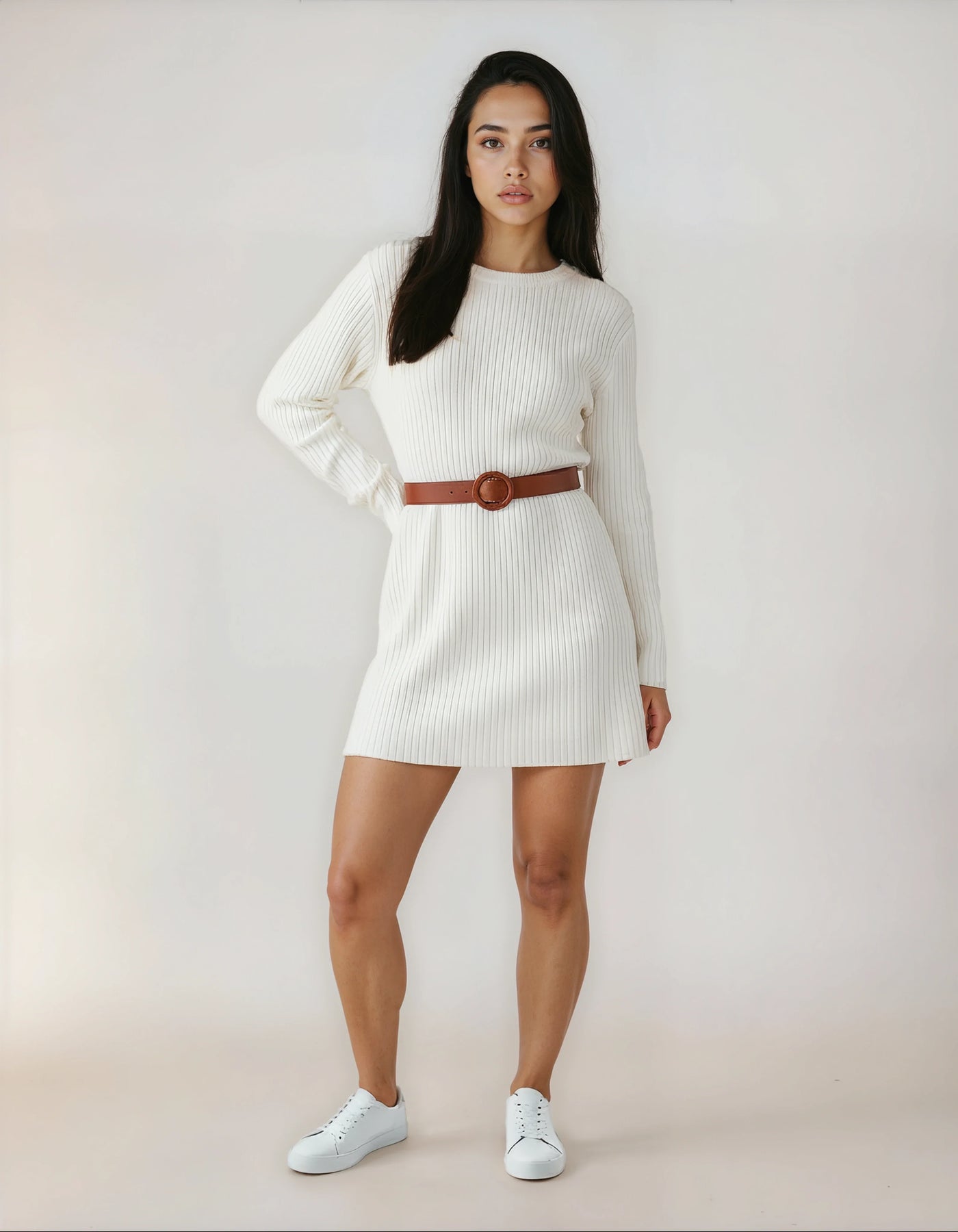 Amarís™ | Robe Casual à Col Roulé – Sans Ceinture