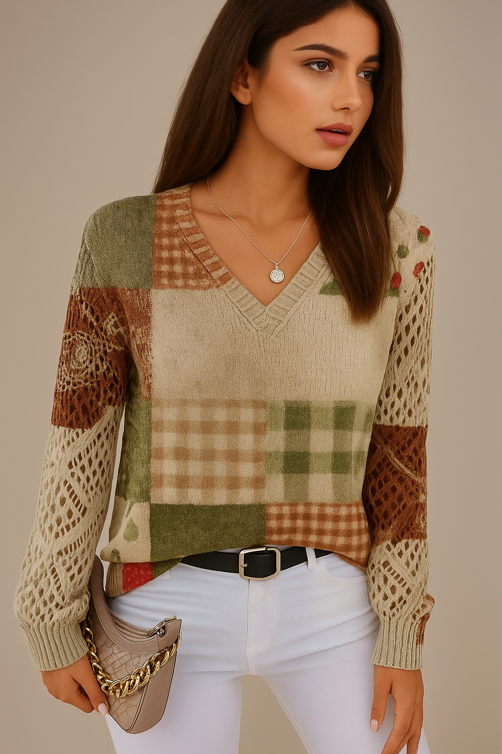 Florencia™ – Cardigan en maille à motif floral