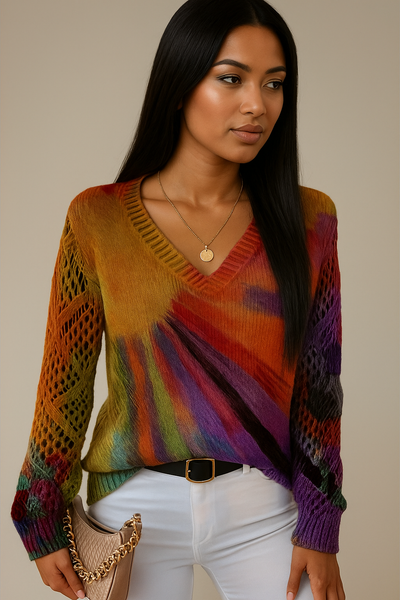 Florencia™ – Cardigan en maille à motif floral