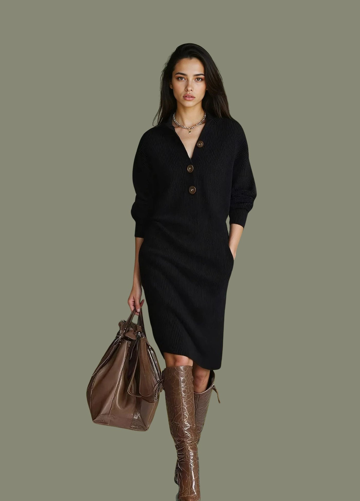 Chloé™ | Robe en Maille Chaude, Élégante et Confortable - Post-cyber monday 70% de réduction