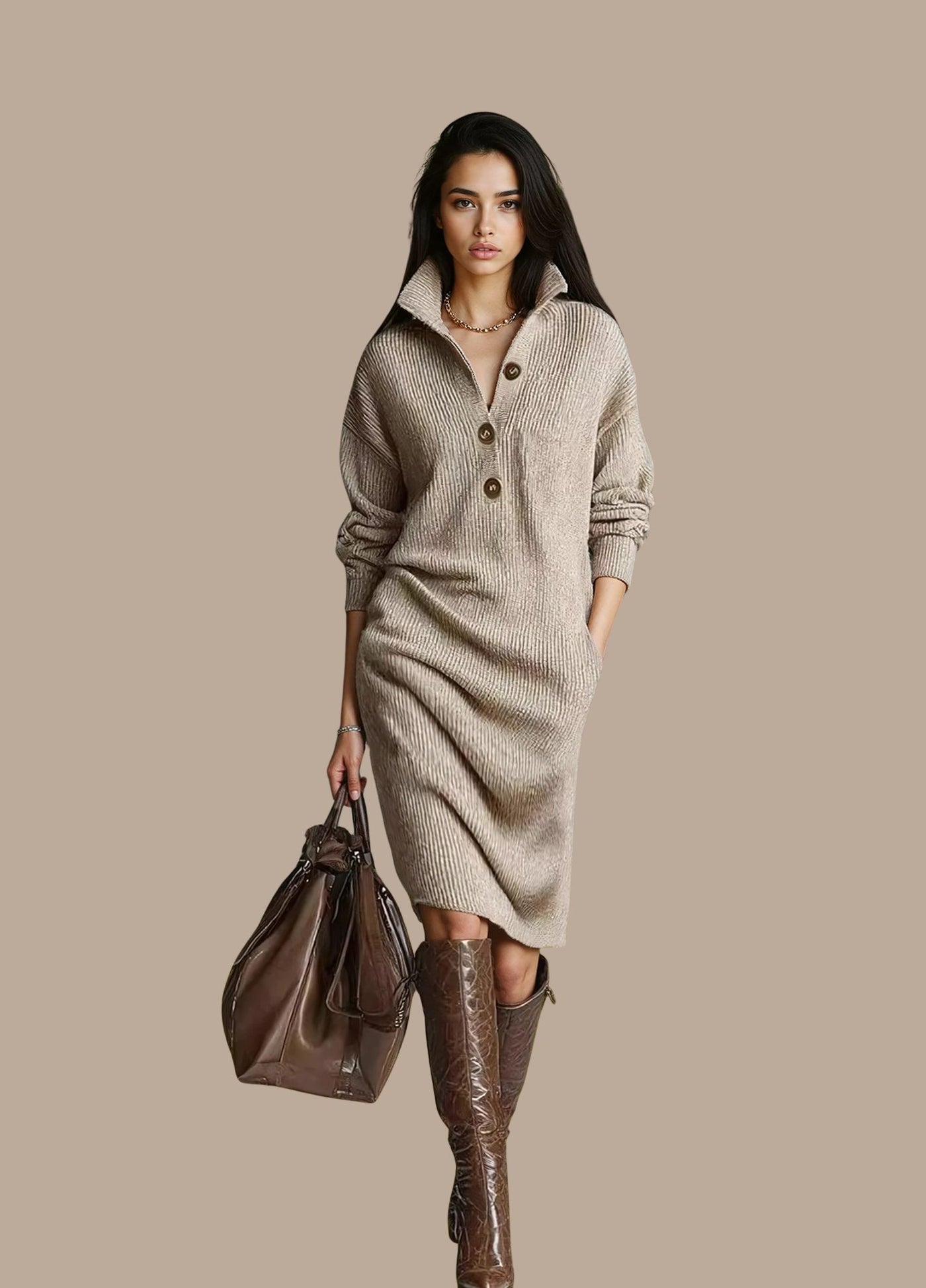 Chloé™ | Robe en Maille Chaude, Élégante et Confortable - Post-cyber monday 70% de réduction