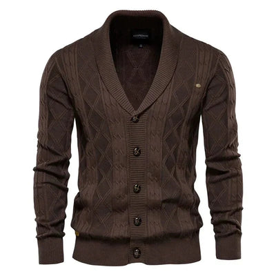 Mathis Élégance™ | Cardigan pour homme avec patte de boutonnage