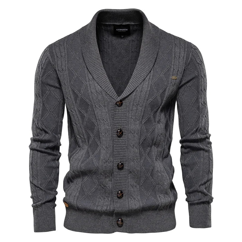 Mathis Élégance™ | Cardigan pour homme avec patte de boutonnage