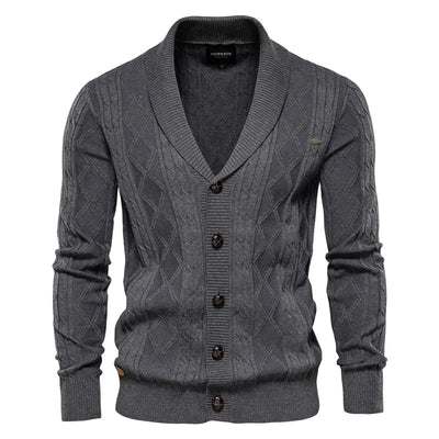 Mathis Élégance™ | Cardigan pour homme avec patte de boutonnage