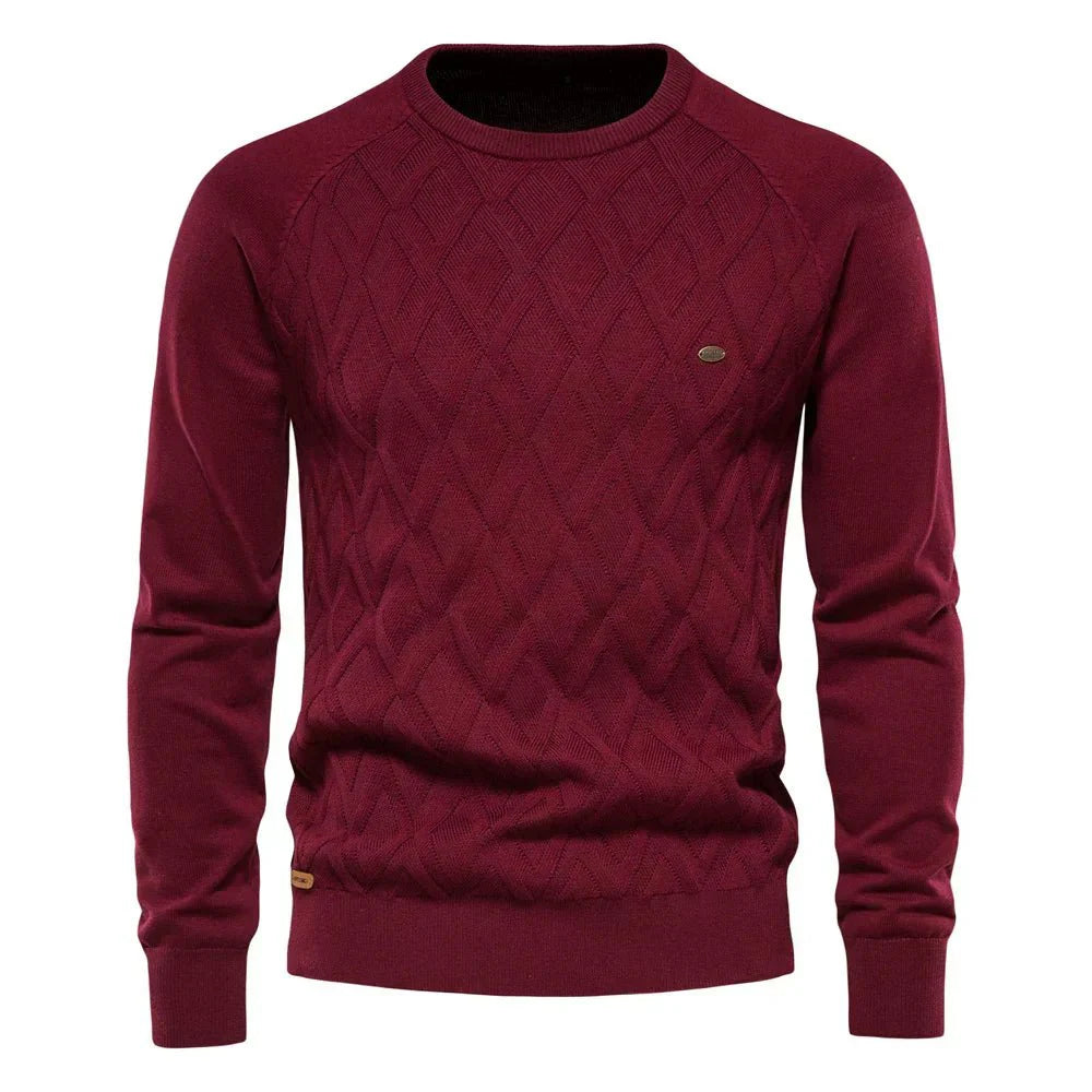 Bastien Noble™ | Pull homme à motif losange