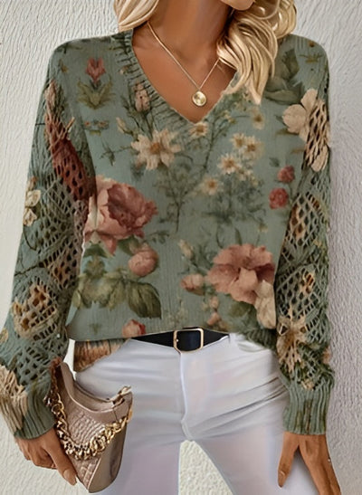 Florencia™ – Cardigan en maille à motif floral