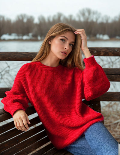 LunaDouce™ – Pull Ample Style Japonais à Manches Lanternes - Post-cyber monday 70% de réduction